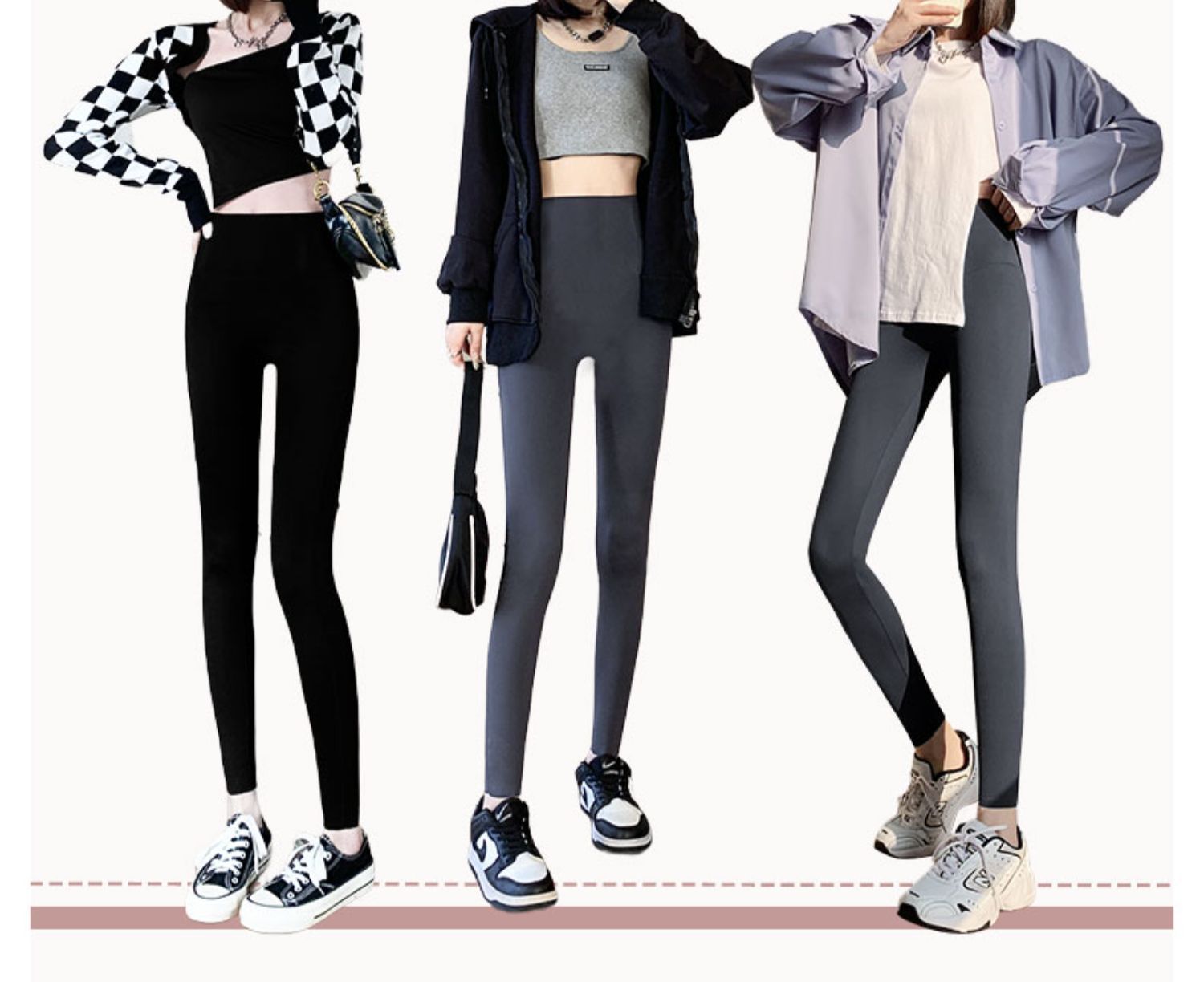 春秋鲨鱼裤紧身高腰收腹提臀芭比裤瑜伽薄黑色打底裤女生外穿批发详情20