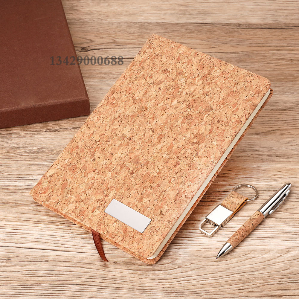 Cork notebook set, school, company, winery, keychain, business event, gift notebook set pic 2