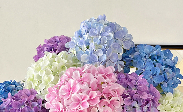 高级单枝3D仿真绣球花假花装饰插花批发钻石绣球婚庆花材摆件客厅详情11