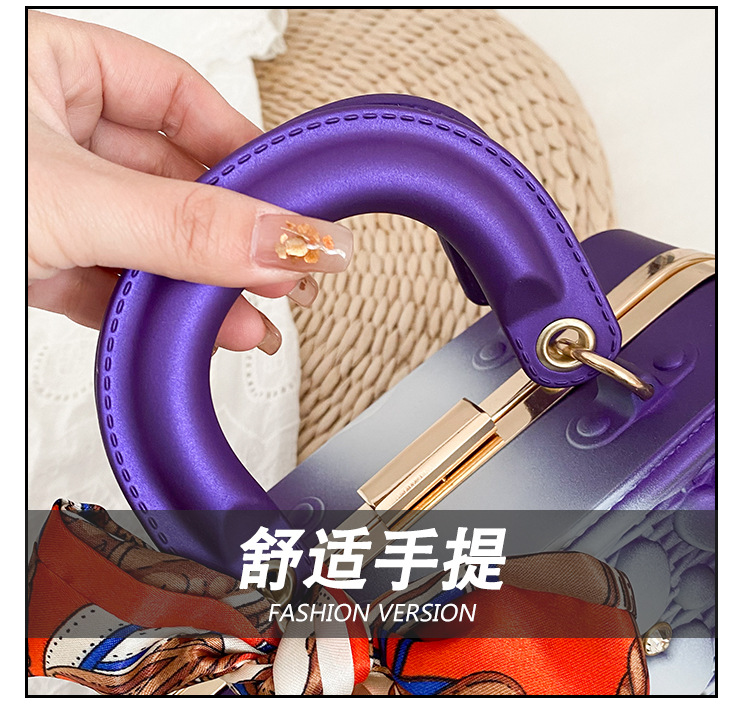 The 2021 Korean version of the trendy tote bag features a ribbon bow, an Instagram niche design with rivets and a slanted crossbody bag made of PU pic 6