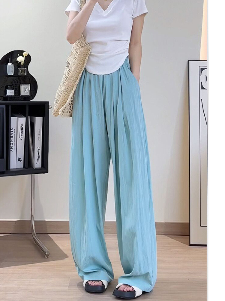 Japanese texture Yamamoto pants for women to look slimmer new summer wide-leg pants with a drape and a laid-back loose casual pants spring style for women pic 30