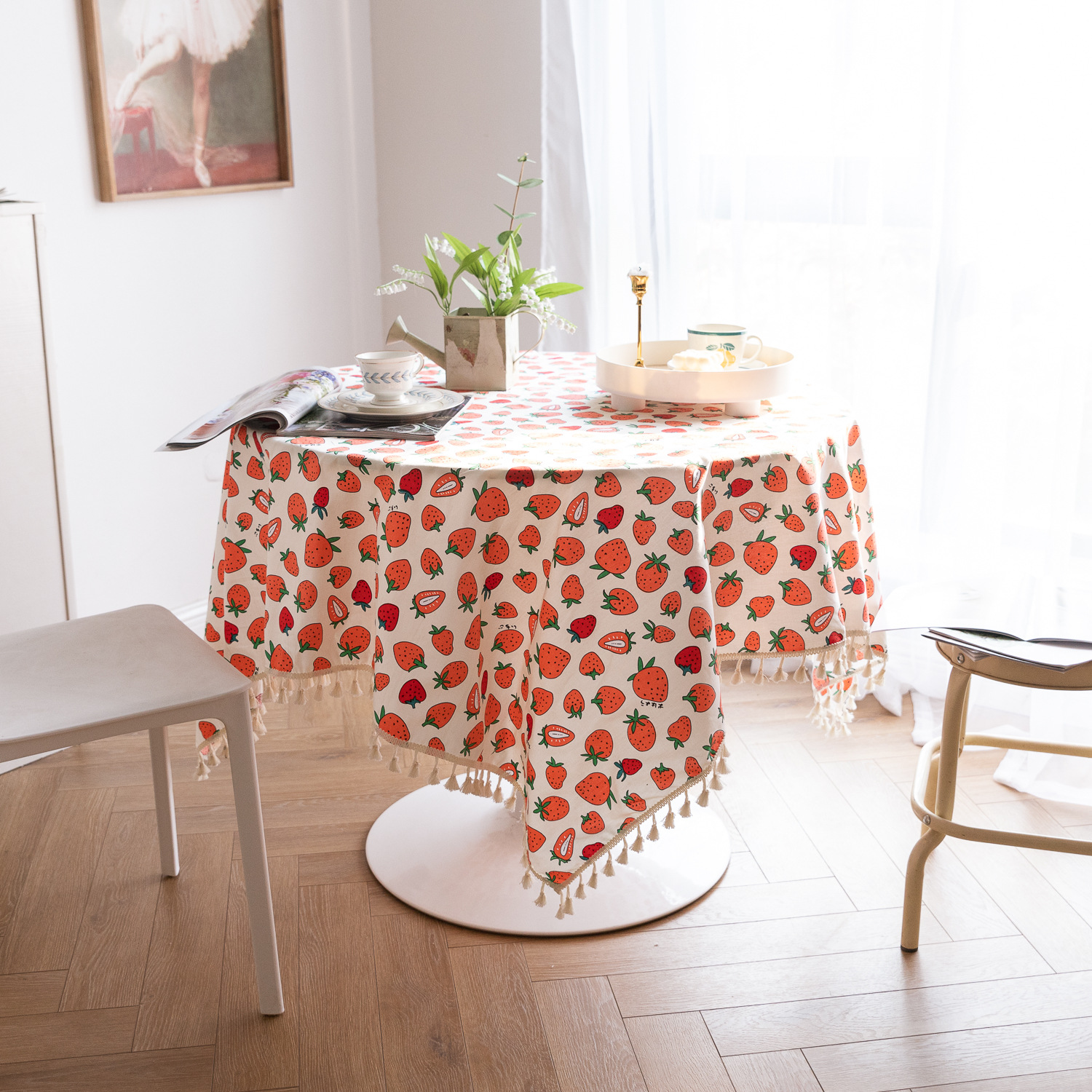 Tablecloths, fresh and simple tablecloths, country-style strawberry table MATS, table covers, Japan, South Korea, Taiwan, Hong Kong, foreign trade pic 21