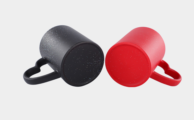 Heat transfer core handle Starry Sky color-changing Cup, Star Language Ceramic temperature-sensing cup diy creative blank Magic cup consumables batch pic 17