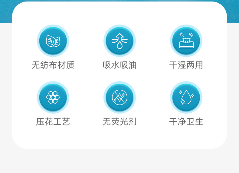 咔咔玛干湿两用懒人抹布吸水加厚厨房纸用品白色一次性洗碗布批发详情9