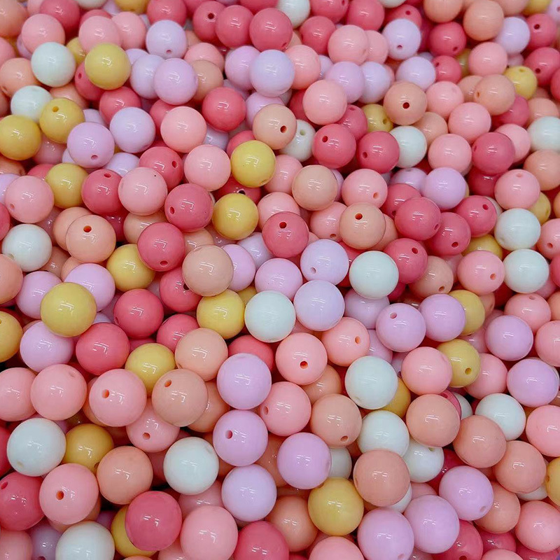 Factory direct sales of Korean-style acrylic candies, colored transparent round beads, loose beads, mobile phone lanyards, hair accessories, DIY accessories pic 22