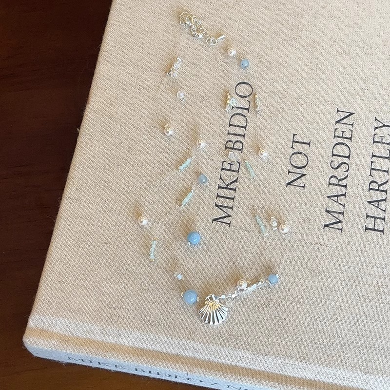 海边沙滩度假风贝壳轻奢项链ins小众设计感配饰编织绳甜美锁骨链详情20