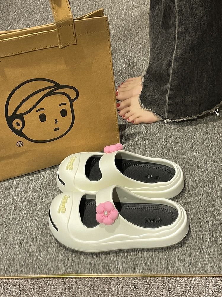 开口笑半包半拖鞋女士2023夏季新款时尚百搭可爱学生厚底凉拖鞋女详情11