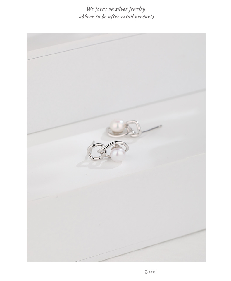 淡水珍珠耳钉女纯银999足银韩国高级感耳环气质银耳坠耳饰品批发详情5