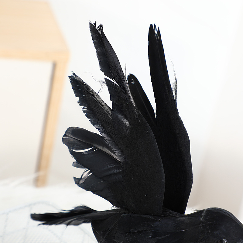 魔术道具仿真黑色乌鸦复活节万圣节乌鸦道具场景布置装饰用品详情5