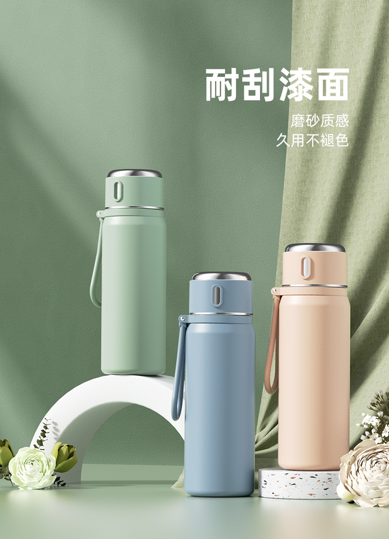 Smart insulated cup, high appearance level for girls, 316 stainless steel water cup, food-grade, special cup for children and students to go to school pic 21