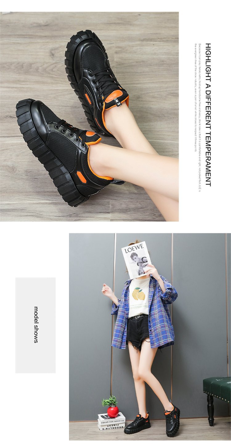 跨境外贸大码2021秋季新款街头时尚潮流圆头厚底女式休闲板鞋单鞋详情13