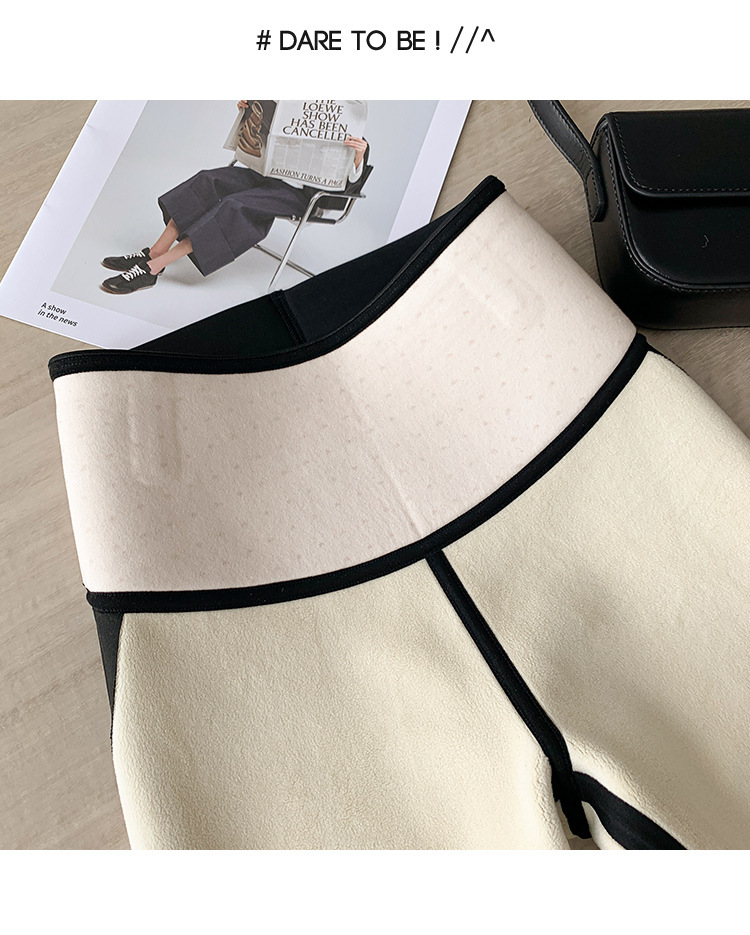 2022 Autumn/winter latex Barbie pants, sports yoga fleece leggings, high-waisted, hip-lifting and belt-tightening shark pants for women wholesale pic 57