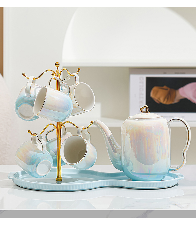 96N少女心陶瓷水杯家用套装客厅茶具杯子茶杯感轻奢乔迁结婚详情18