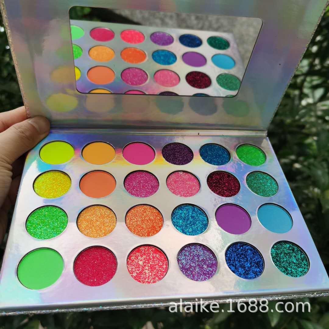 New 24-color eyeshadow in stock, luminous eyeshadow palette, pearlescent fluorescent eyeshadow without logo, one-piece consignment pic 10