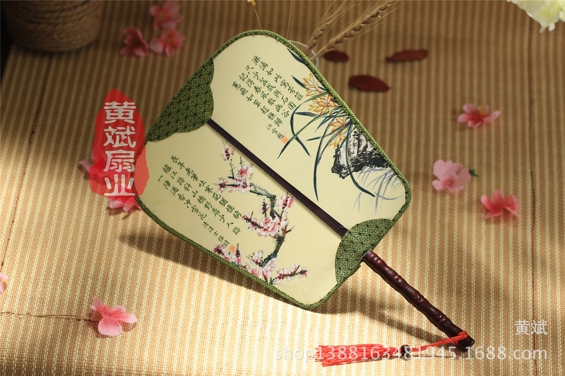 古典宫扇*古典舞蹈扇子*高级双面真丝宫扇*红楼梦*团扇*工艺扇详情11