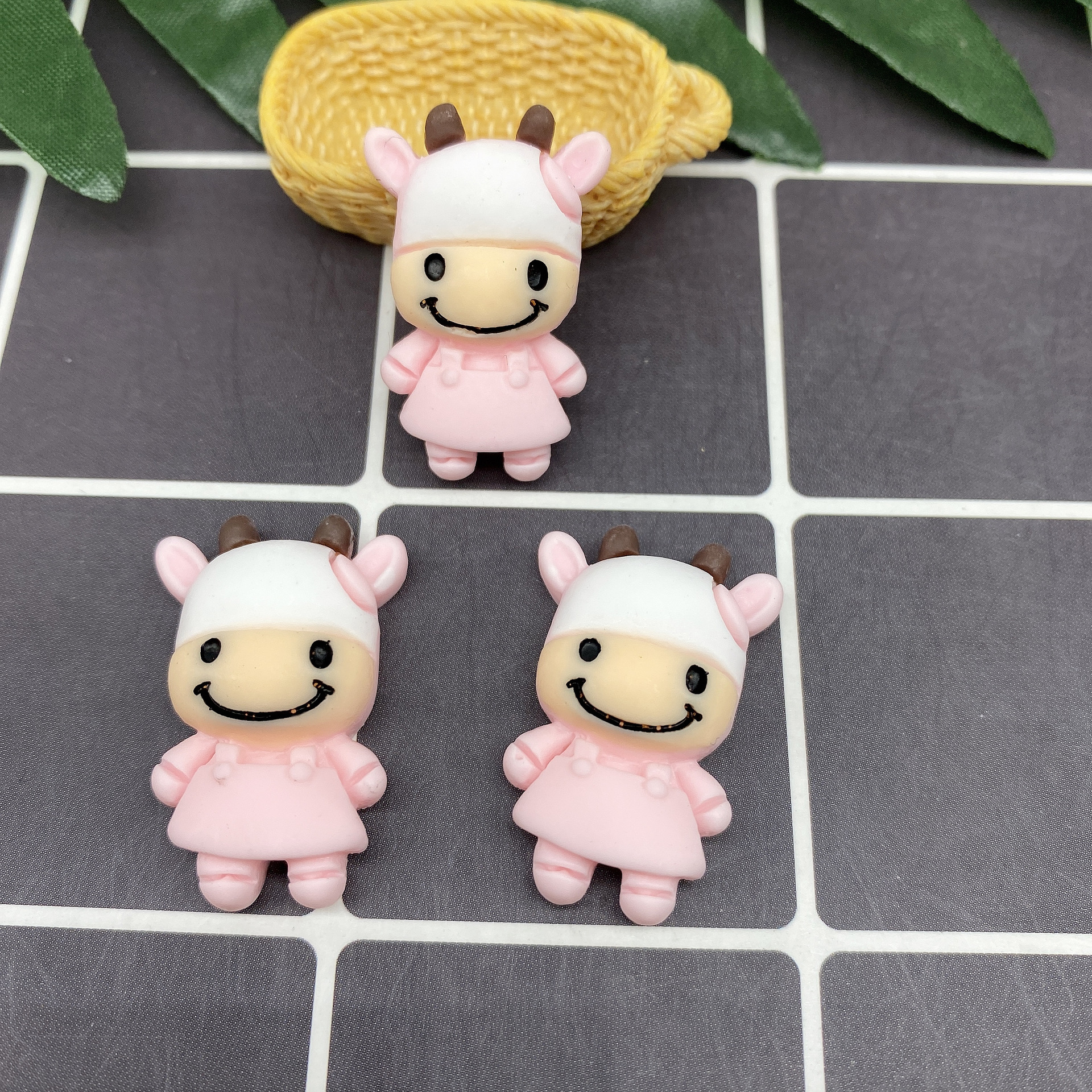 树脂配件饰品帽子贴片史莱姆内放DIY日韩风哑光笑脸厂家直销详情20