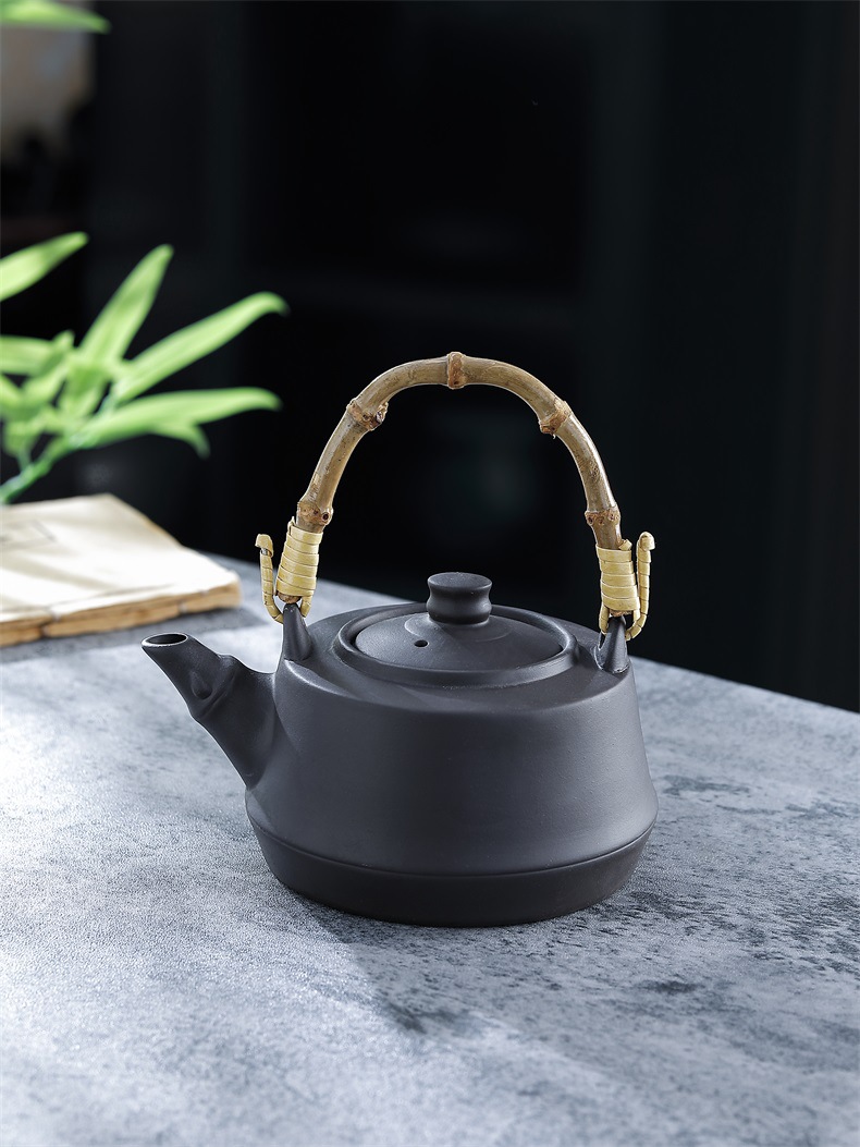 Tea pot for roasting tea by the fire, large-capacity indoor charcoal roasting pot, electric ceramic stove, ceramic tea pot for boiling tea, outdoor tea pot for boiling tea pic 26