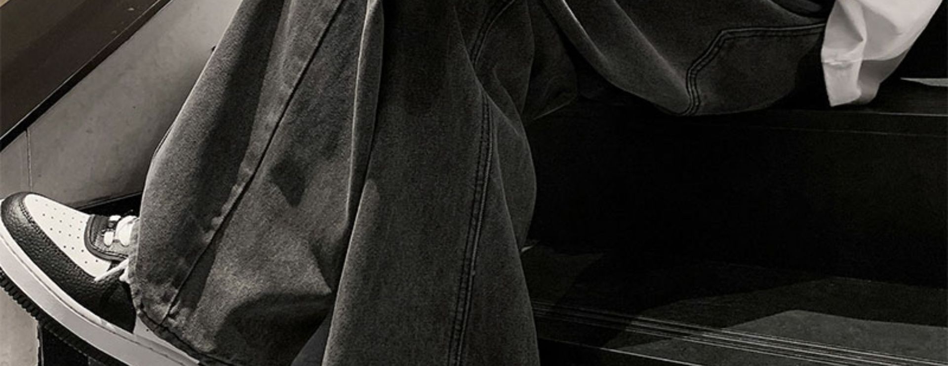 复古做旧直筒牛仔裤男士痞帅宽松休闲潮流简约青少年阔腿长裤详情3