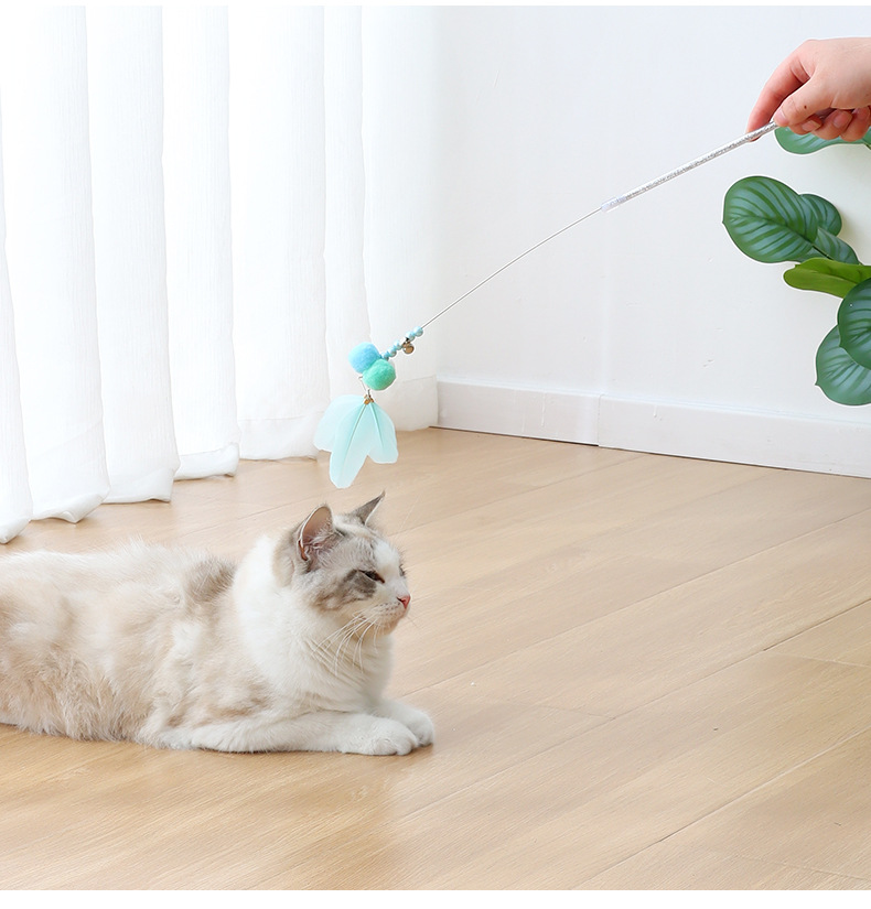 Wholesale in stock: Pipi Tao Three-Ball three-Feather short cat toy with bell feather, pet cat toy pic 41