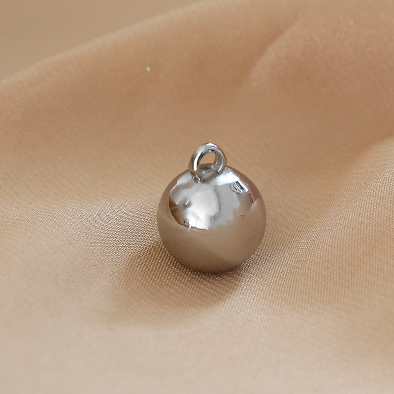 Simple style multi-specification three-dimensional smooth surface heart heart round ball pendant jewelry necklace earrings diy accessory materials pic 36