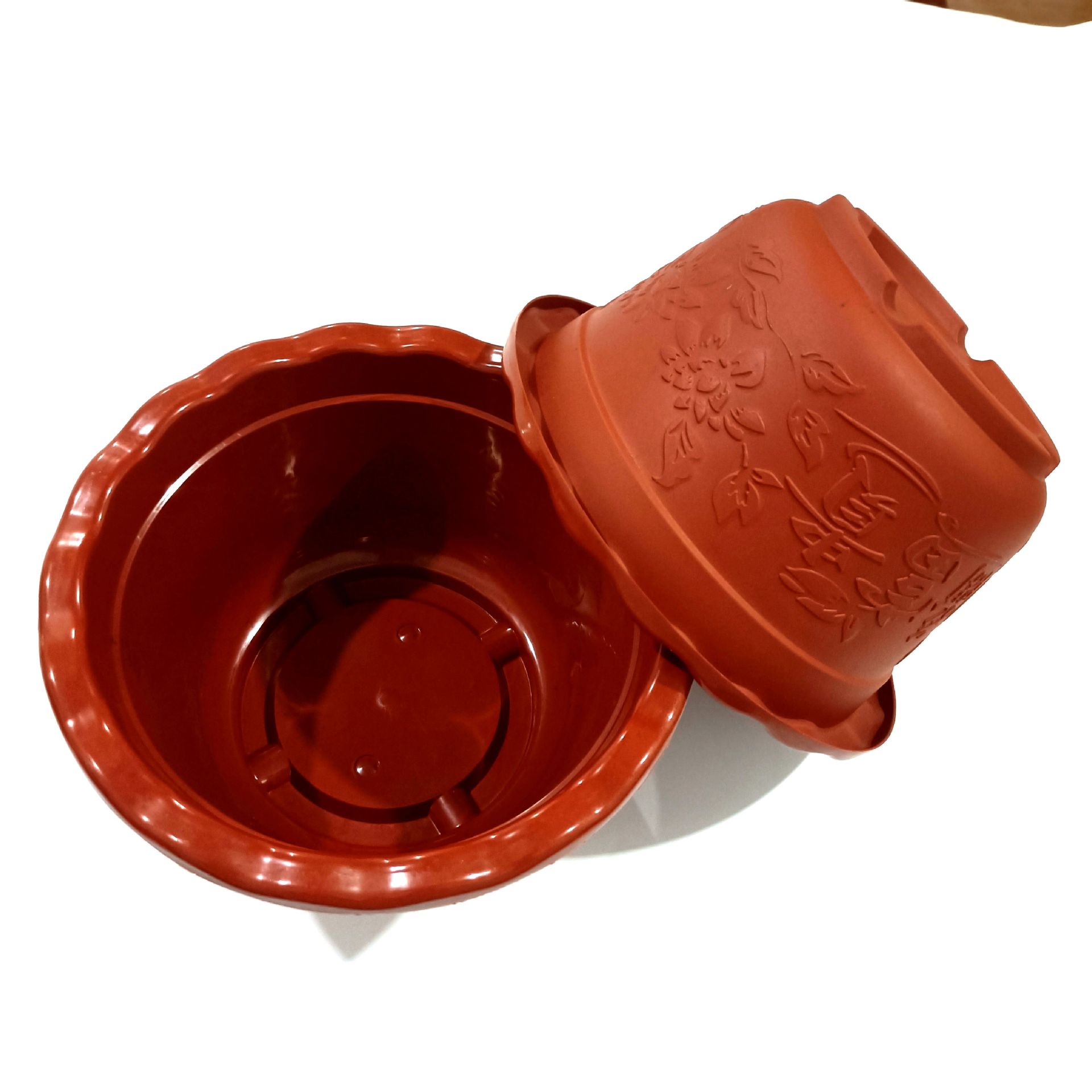 230*130 flowerpots, red plastic flowerpots, large flowerpots, household large flowerpots, 2 yuan supply, 1 yuan wholesale supply pic 1