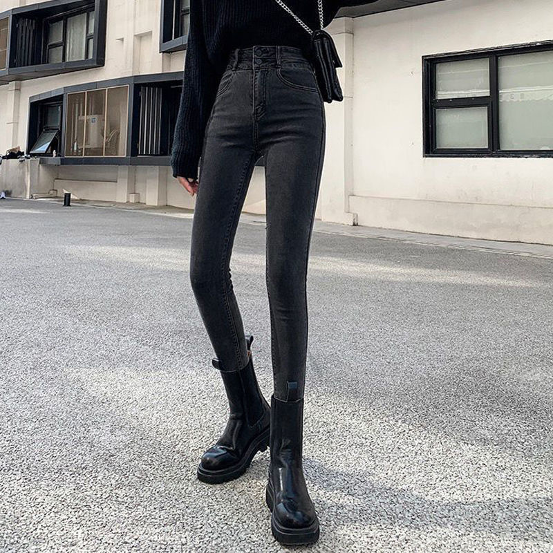 2022 Summer new style denim long pants for women, Korean high-waisted, slimming, floor-length wide-leg pants, wholesale from foreign trade street stalls pic 25