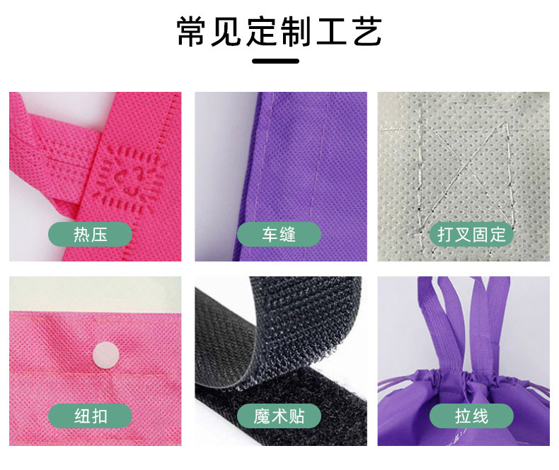 Customized coated pp plastic woven bags, color-printed cartoon advertising gift bags, cotton quilt storage woven handbags pic 5