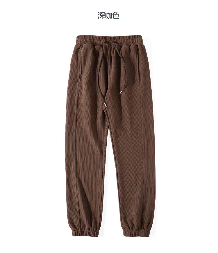 New 320g 75 cotton waffle checkered sweatpants in FG color series with a three-dimensional waist pic 3