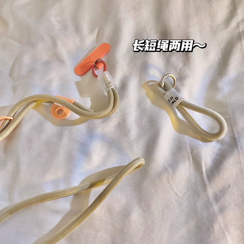 整套精致编织手机卡套挂绳 斜挎可背彩色车绳子 带子挂链挂件防丢详情4