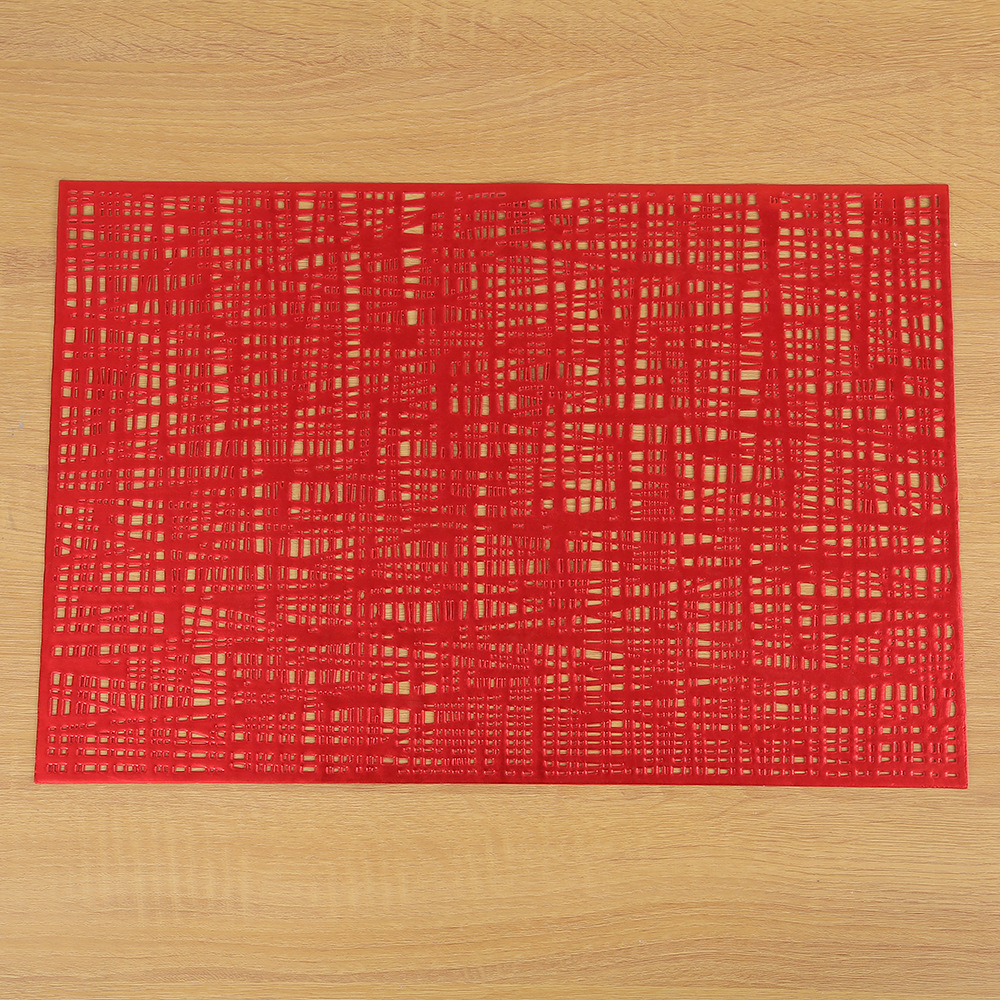 Cross-border hollowed-out pvc cookware and table MATS, hotel heat insulation, household Japanese-style solid-color plate MATS, coffee coasters wholesale pic 10