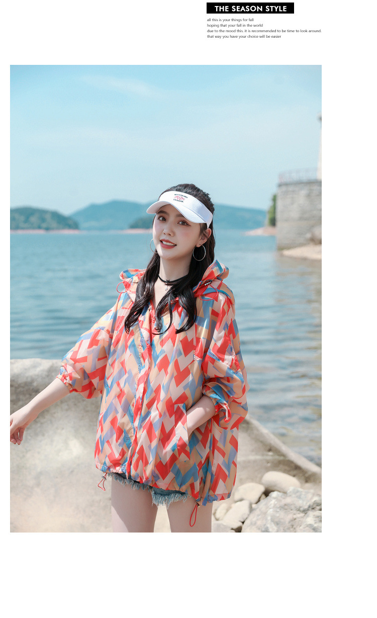 Summer 2021 sun-protective clothing for women, mid-length, UV protection, outdoor, versatile, lightweight and fashionable sun-protective clothing, large-sized jacket pic 15