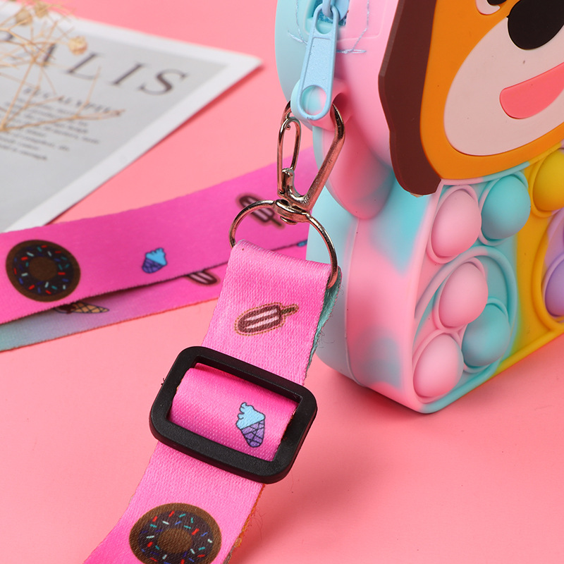 跨境灭鼠先锋硅胶包包卡通独角兽单肩斜跨硅胶包解压硅胶零钱包详情22