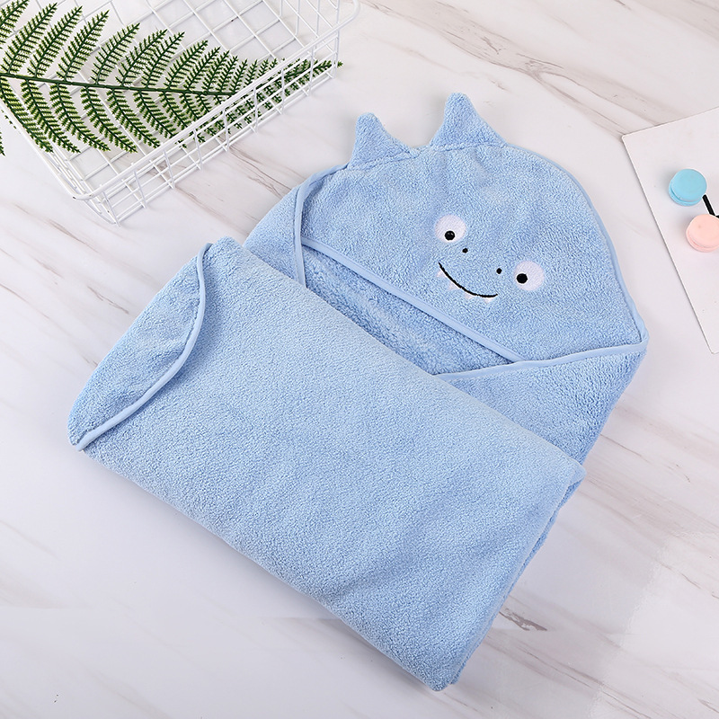 Toalla para mascotas adorable cartoon animal encapuchado toalla para perros coral fleece fuerte absorbente velocidad de secado capa pet toalla de baño pic 13