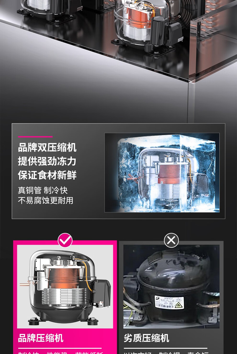 乐创商用挂肉柜保鲜柜鲜肉冷冻柜猪牛羊肉柜冷藏立式冷鲜肉生肉柜详情12