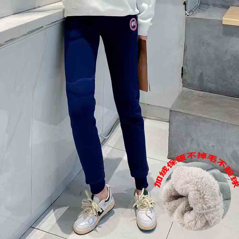 Autumn and winter lambskin sweatpants for women and couples, casual high-waisted cotton chanel-style long pants, loose tight-fitting fleece pants pic 22