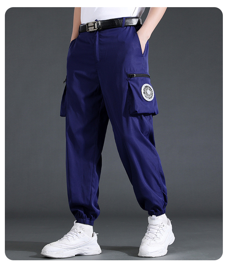 夏季新款降温防暑空调裤户外高温制冷带风扇工装裤劳保电焊工作裤详情20