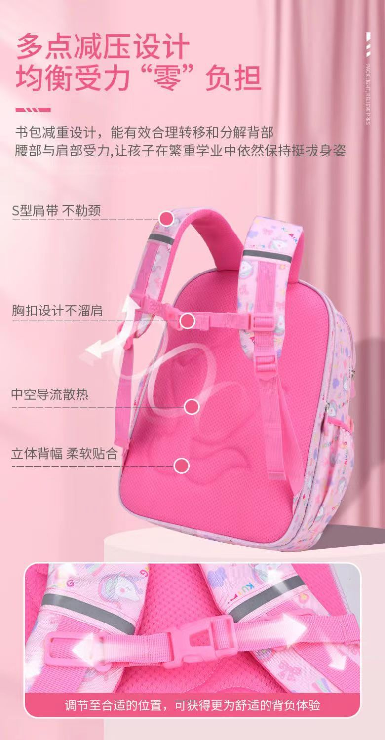 批发书包小学生三到六年级儿童男孩防水减负护脊双肩包女孩6-12岁详情1