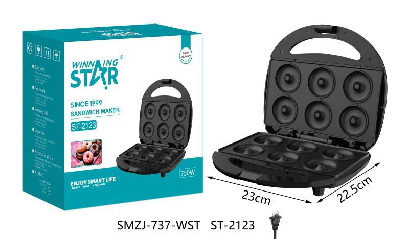 winning star multi-functional sandwich maker, toaster, baking breakfast maker and doughnut maker for both British and European standards pic 10