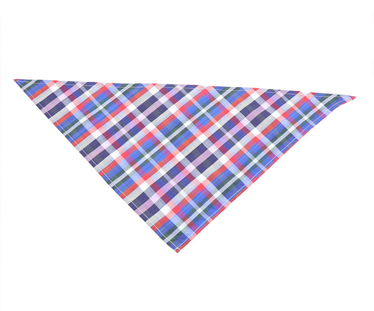 Pet scarf: Fashionable Scottish style checkered dog drool towel, thickened velvet cotton pet triangle towel pic 24