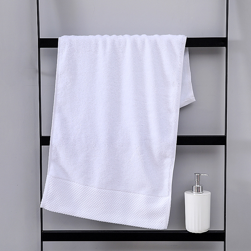 Hotel towels and bath towels with increased water absorption, pure cotton. White towels and bath towels in beauty salons, hotels, hot springs and homestays can be marked with logos pic 6