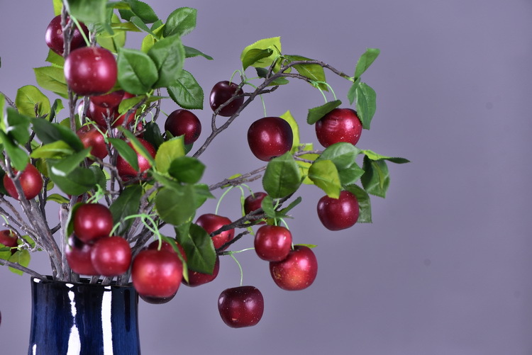 Wholesale of artificial apple branches, multi-leaf home decoration fruit branches, new Chinese-style New Year decoration berries from the manufacturer pic 35