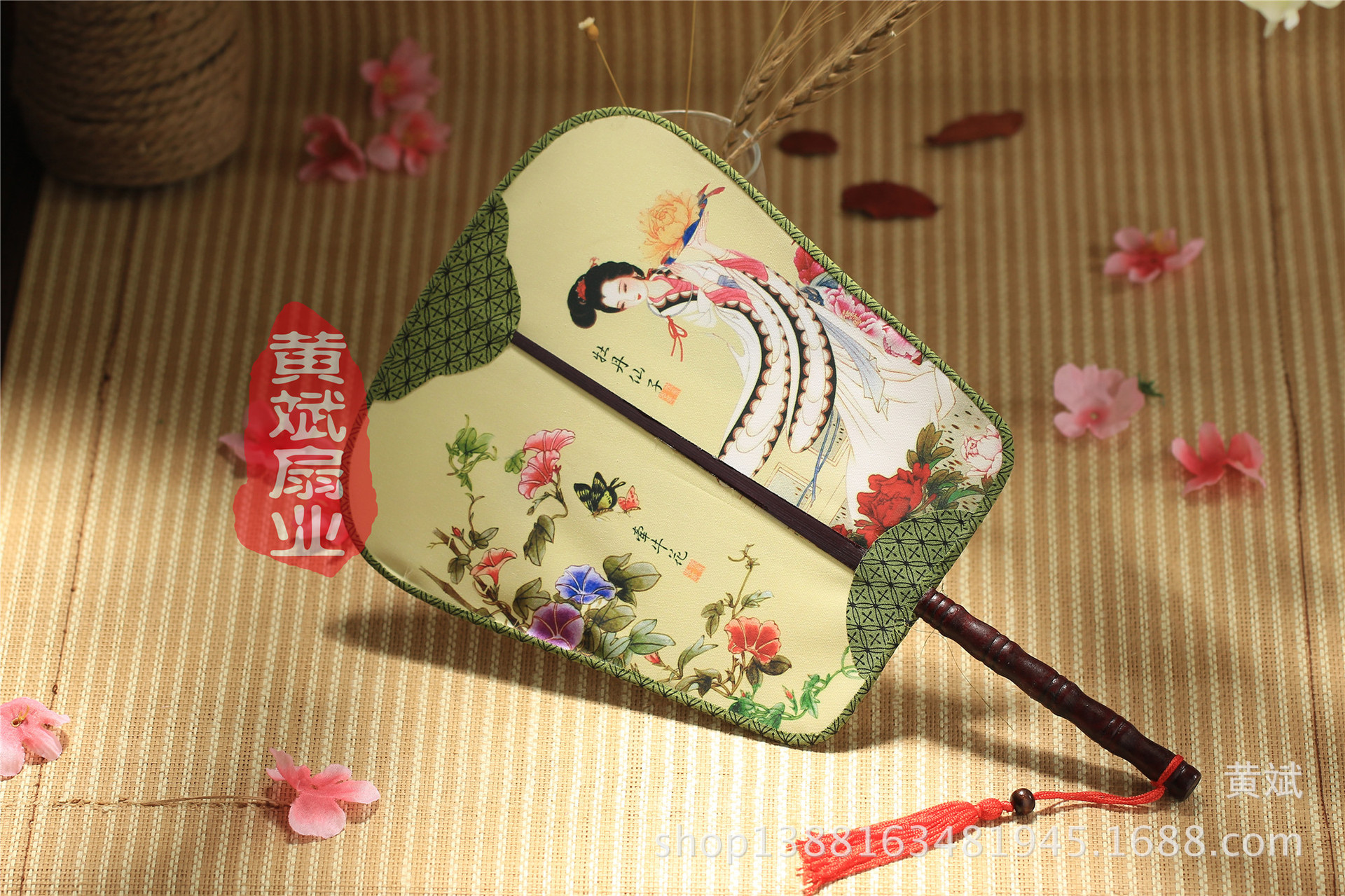 古典宫扇*古典舞蹈扇子*高级双面真丝宫扇*红楼梦*团扇*工艺扇详情8