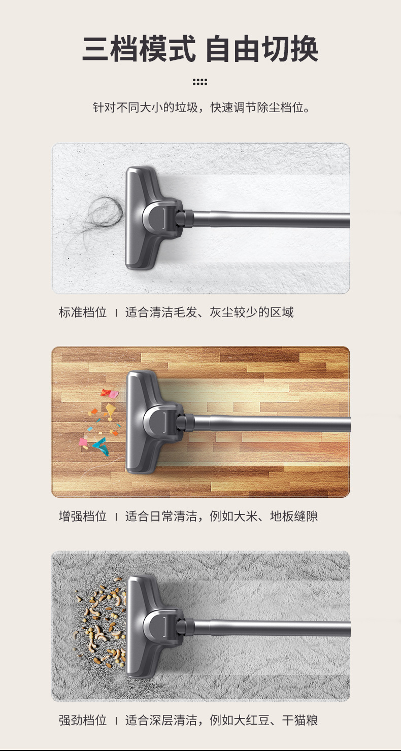 UV-C紫外线 高效家用除螨仪 手持吸尘器无线分体三合一车载吸尘器详情9