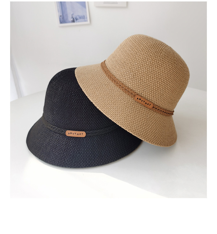 麻花装饰透气渔夫帽子女春夏天百搭遮阳盆帽日系休闲旅游圆顶礼帽详情15