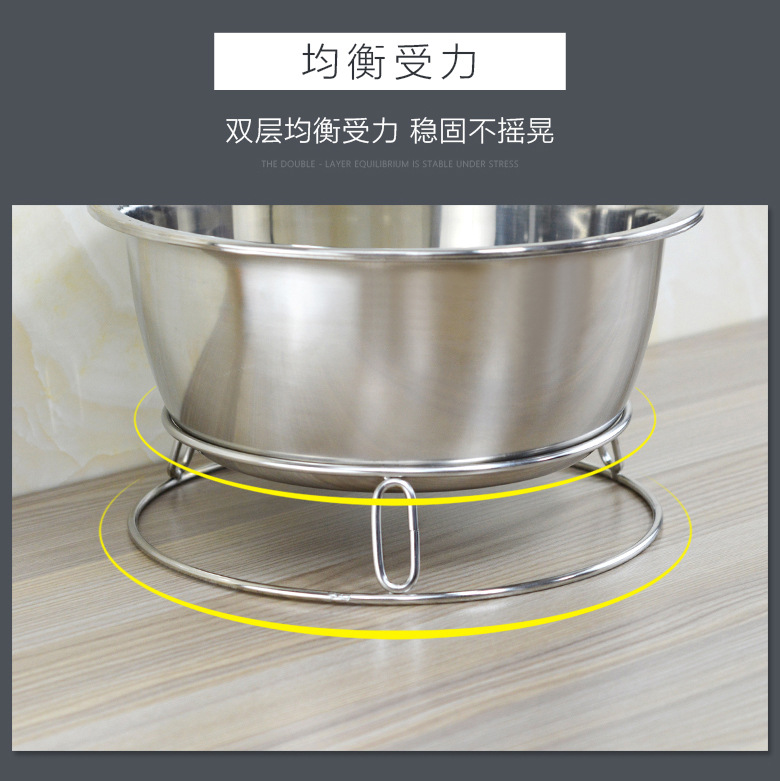 Kaiwang stainless steel kitchen pot rack, kitchen steamer rack, thickened double-layer wok rack, heat insulation pad, anti-scald rack wholesale pic 21