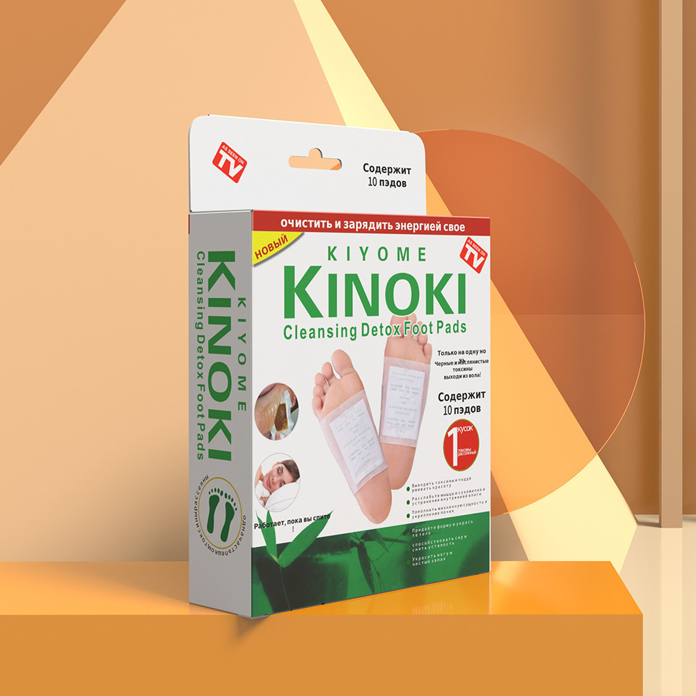 Amazon foreign trade single piece Russian version foot patch, white foot patch with bamboo vinegar on the sole, pressure patch, foot patch with adhesive tape included pic 21