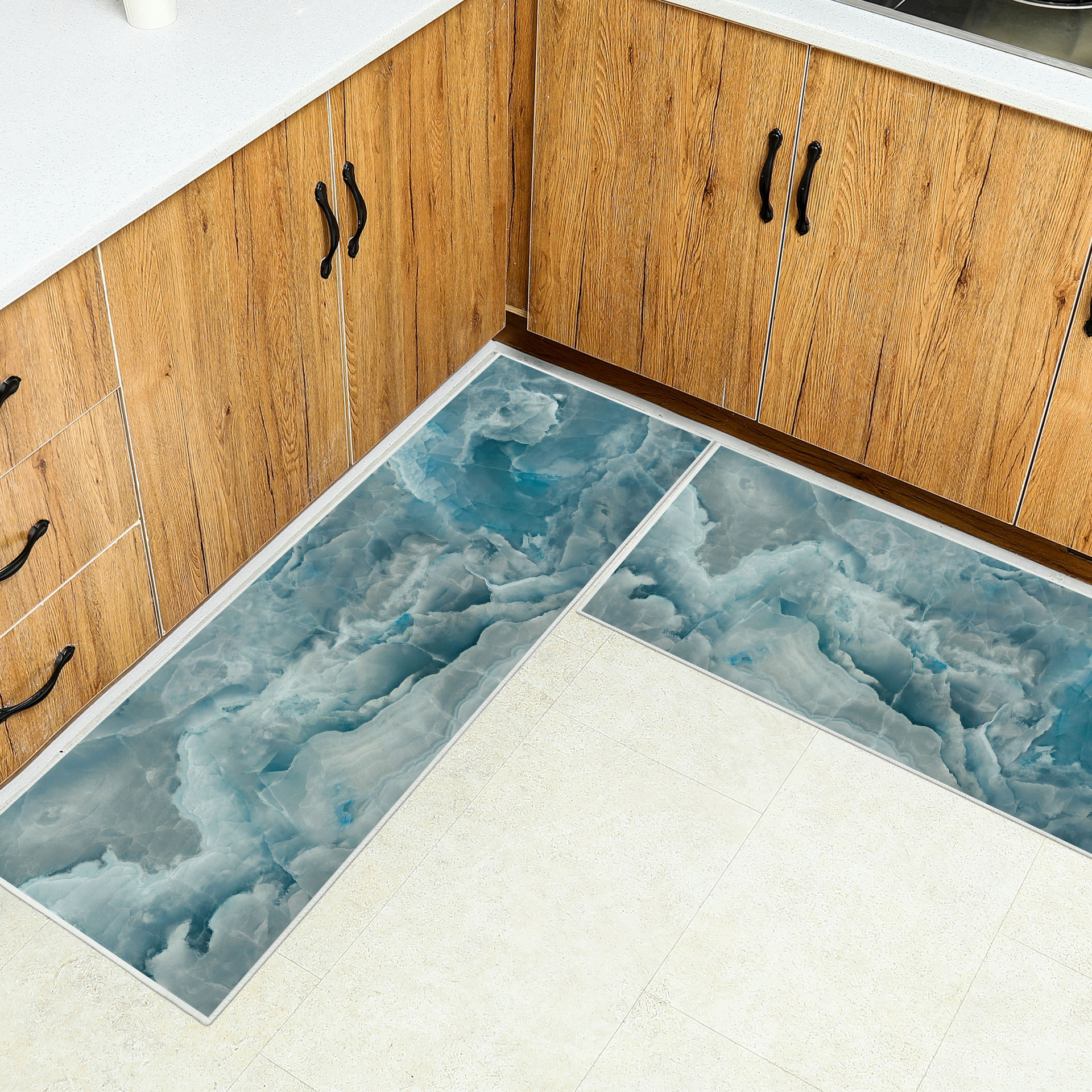 New simple marble floor MATS, entrance foyer MATS, kitchen MATS, long bathroom floor MATS, absorbent MATS and anti-slip MATS pic 1