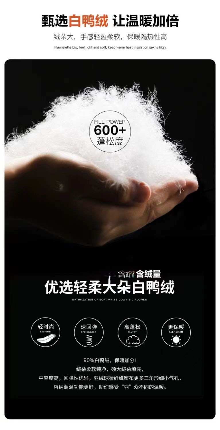 2024年冬季新款羽绒服男轻薄款修身冬装轻型短款保暖运动外套男详情5