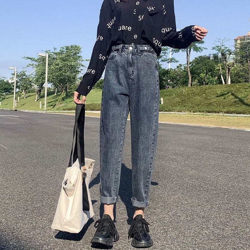 2022 Summer new style denim long pants for women, Korean high-waisted, slimming, floor-length wide-leg pants, wholesale from foreign trade street stalls pic 30