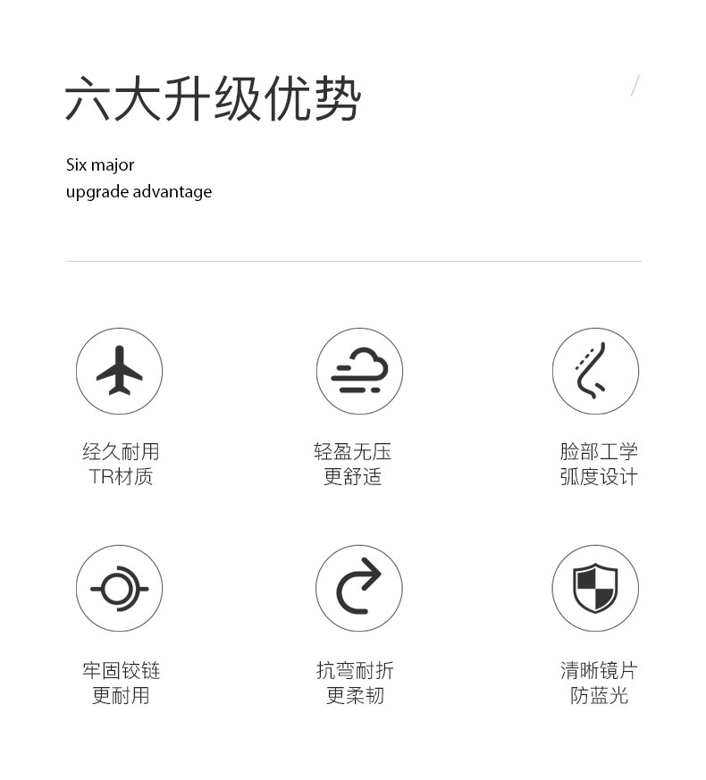 Anti-blue light reading glasses TR90 ultra-light high-definition reading glasses for the elderly, direct sales from the manufacturer of mobile phone reading glasses pic 2